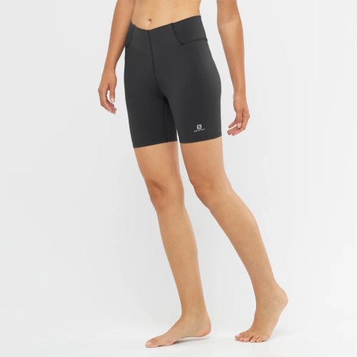 Black Salomon Cross Multi 7'' Short Women's Running Tights | PH 87523X